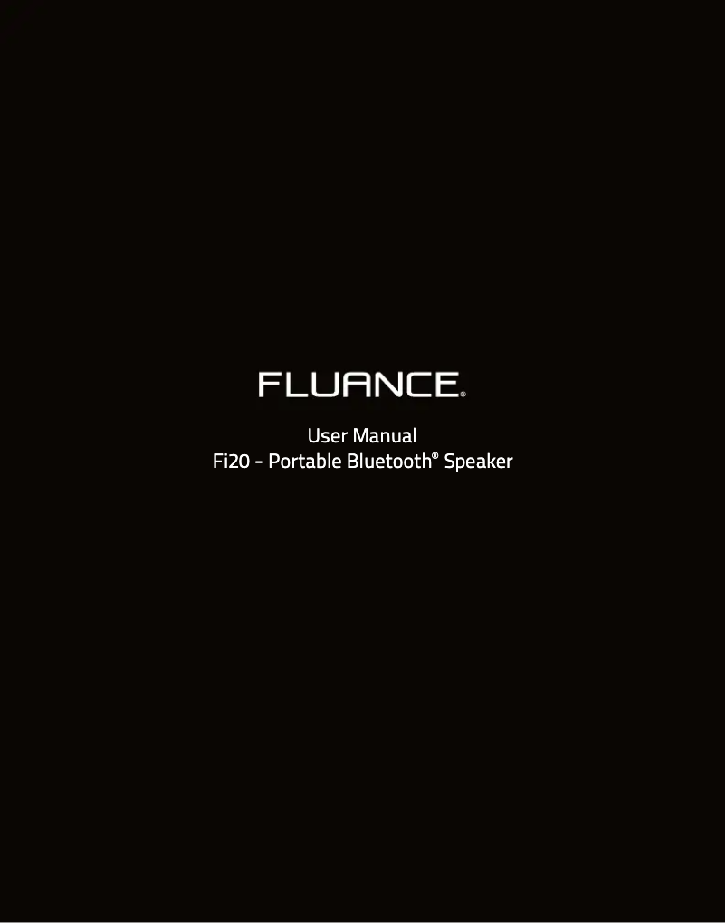 Page n°1 - Manuel utilisateur Fluance FI20