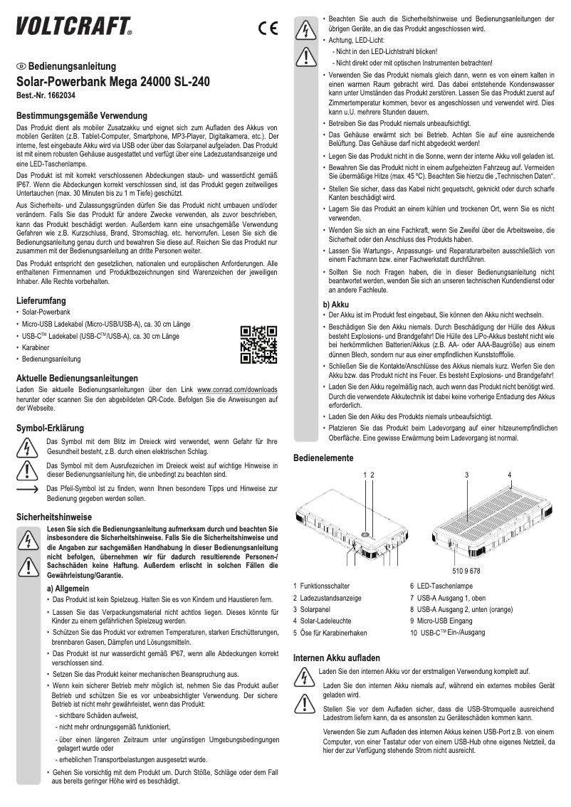 Image de la première page du manuel de l'appareil SL-240