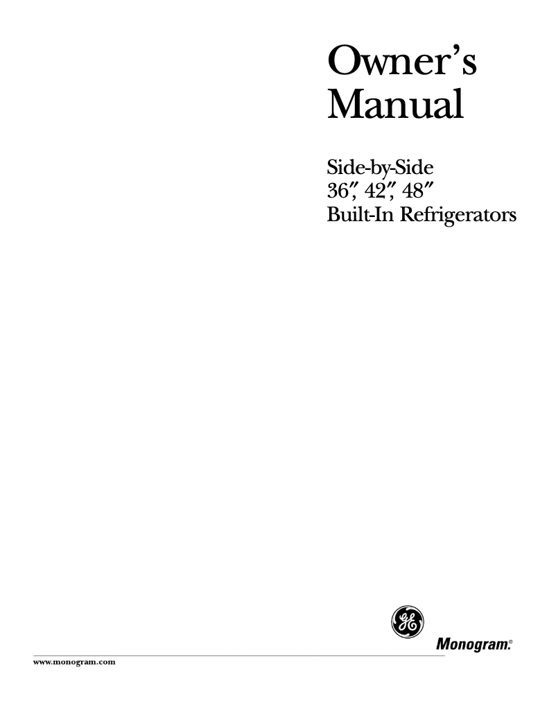 Página 1 del manual Manual de uso y mantenimiento GE ZISW360DM