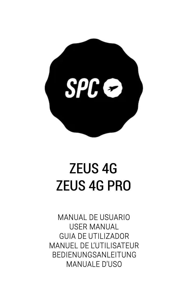Page 1 de la notice Manuel utilisateur SPC Zeus 4G