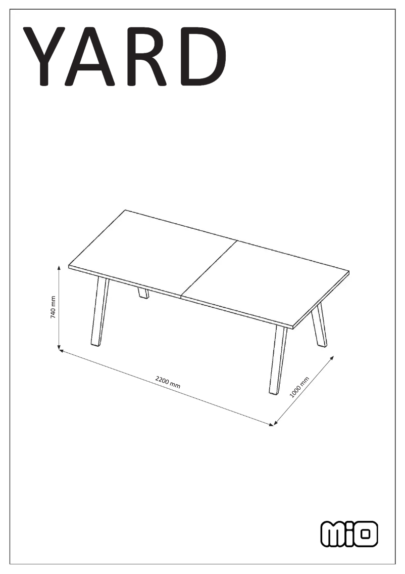 Page 1 de la notice Manuel utilisateur Mio Yard