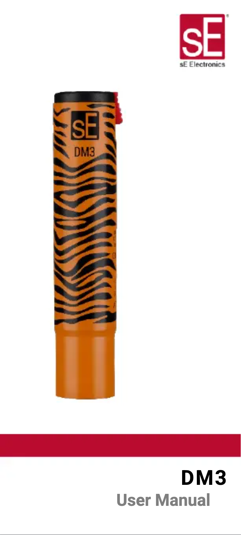 Page n°1 - Manuel utilisateur SE Electronics DM3