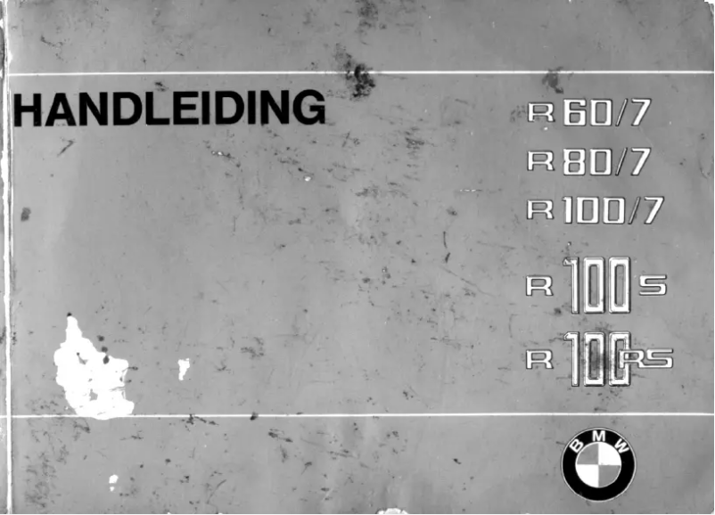 Page 1 de la notice Manuel utilisateur BMW R100/7 (1978)