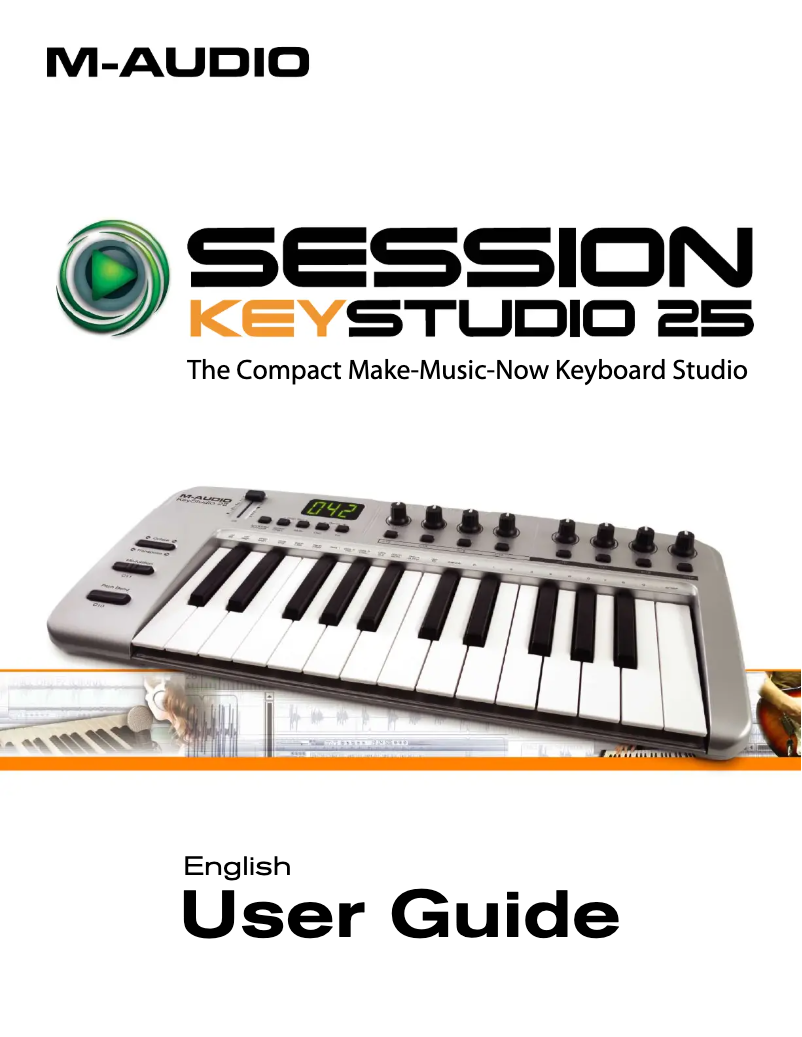 Image de la première page du manuel de l'appareil Session KeyStudio 25