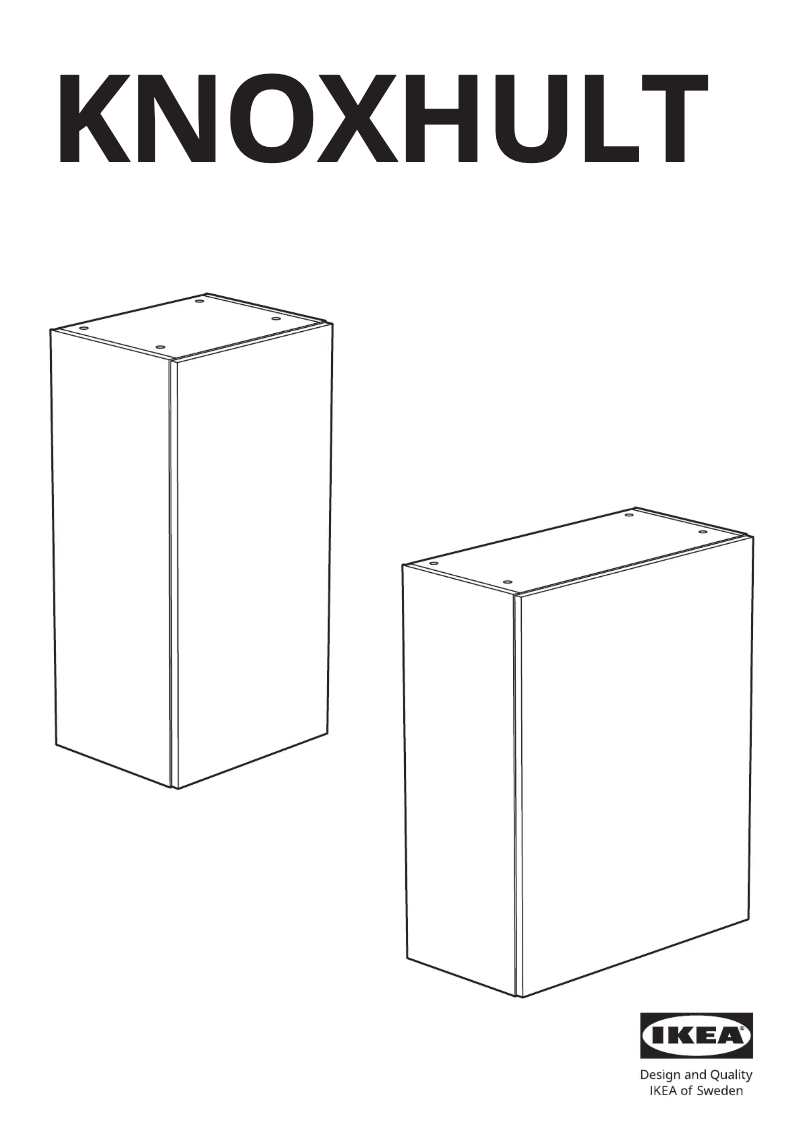 Imagen de la primera página del manual del dispositivo KNOXHULT 503.722.67