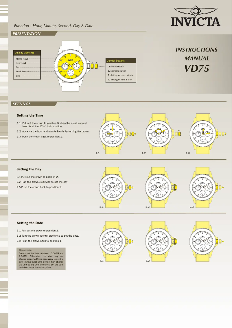 Page n°1 - Manuel utilisateur Invicta Bolt 24453