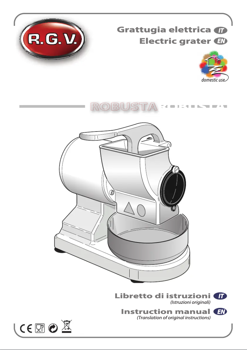 Page 1 de la notice Manuel utilisateur RGV Robusta 90920