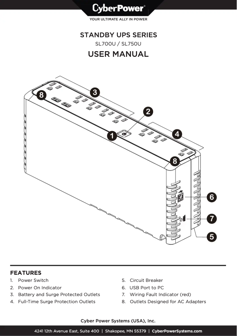 Página 1 del manual Manual de usuario CyberPower Standby SL700U