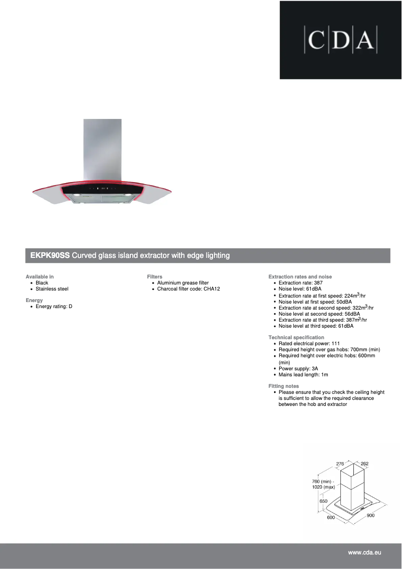 Image de la première page du manuel de l'appareil EKPK90SS