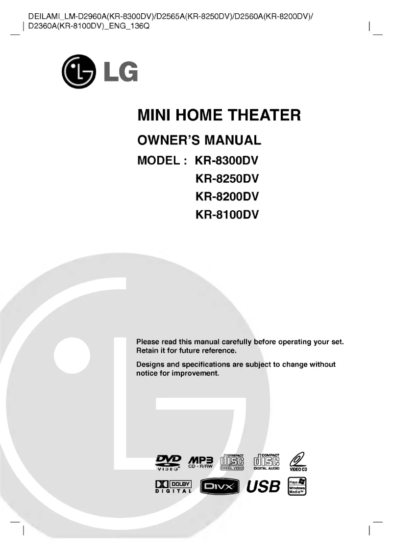 Image de la première page du manuel de l'appareil LM-D2360A