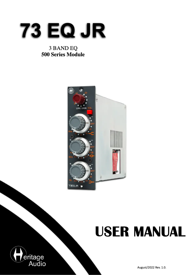 Image de la première page du manuel de l'appareil 73 EQ JR