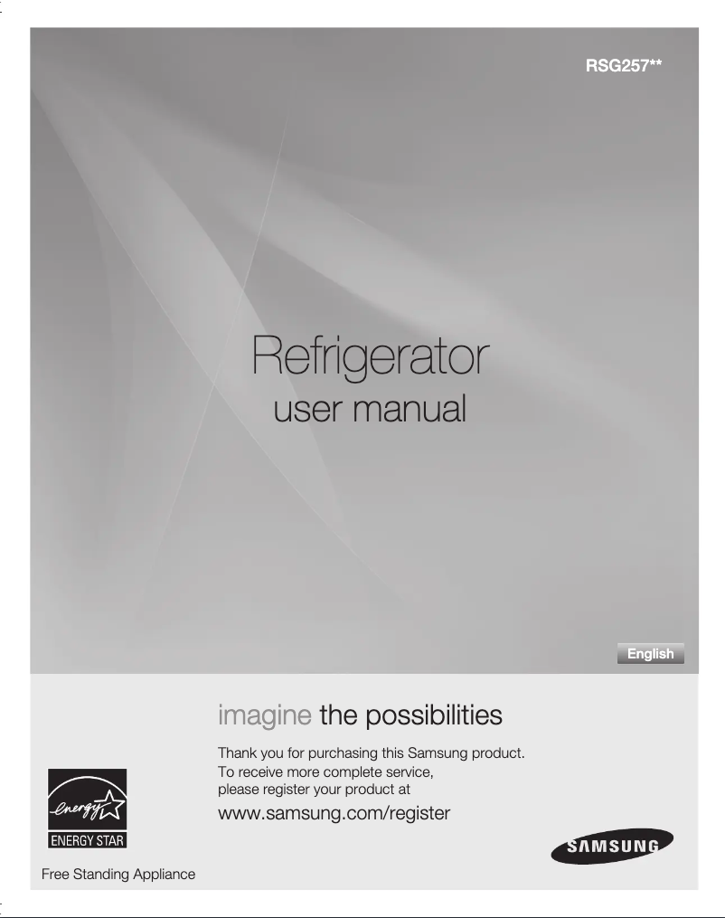 Page 1 de la notice Manuel utilisateur Samsung RSG257AAPN