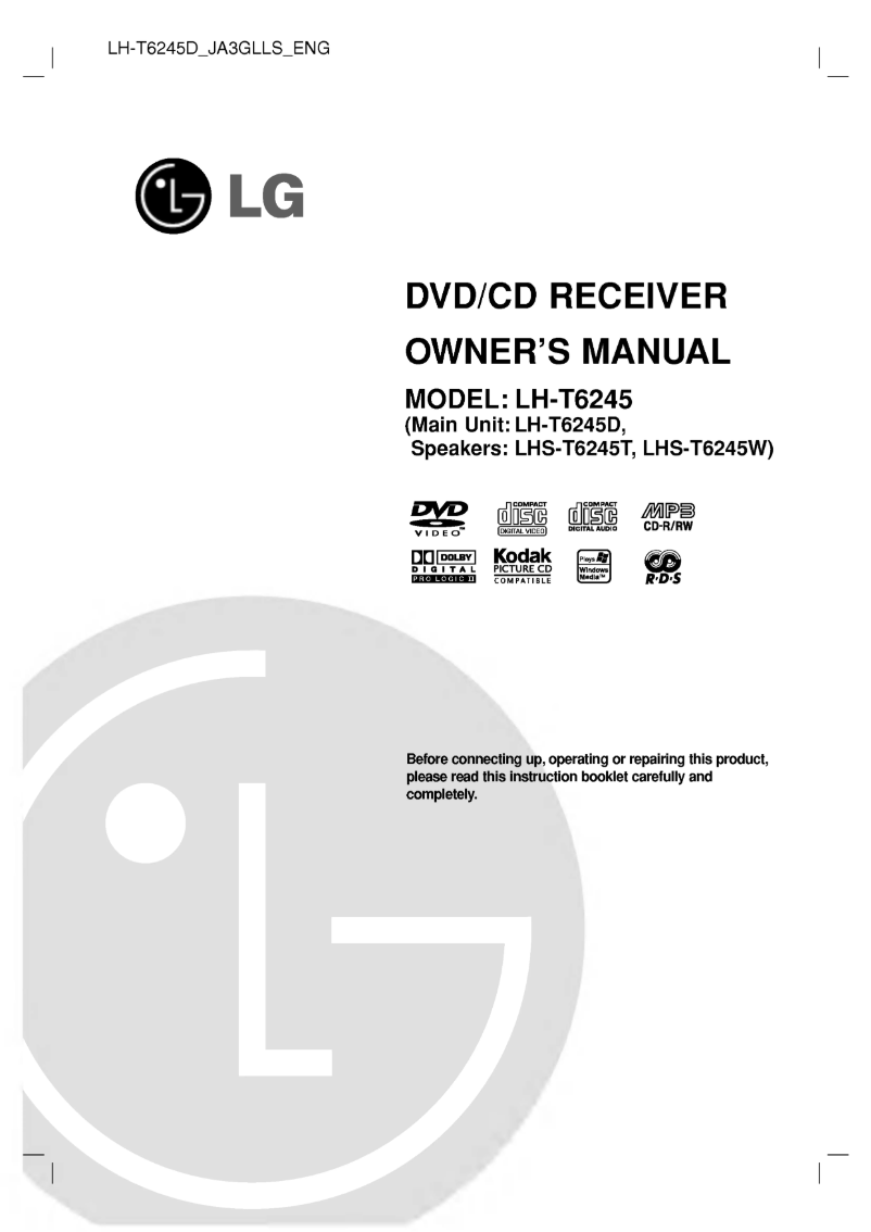 Page n°1 - Manuel utilisateur LG LH-T6245D