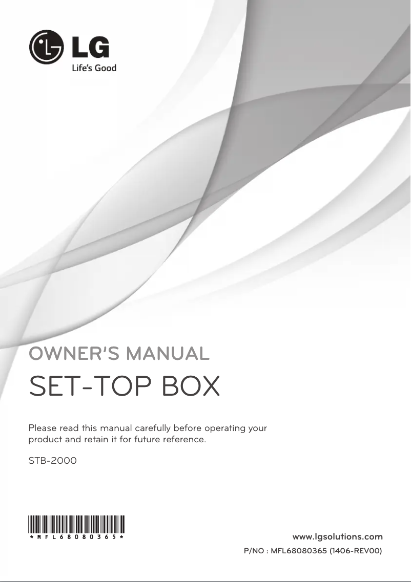 Page 1 de la notice Manuel utilisateur LG STB-2000