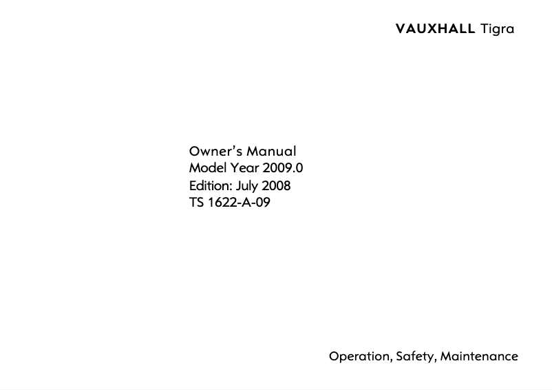 Image de la première page du manuel de l'appareil Tigra (2008)