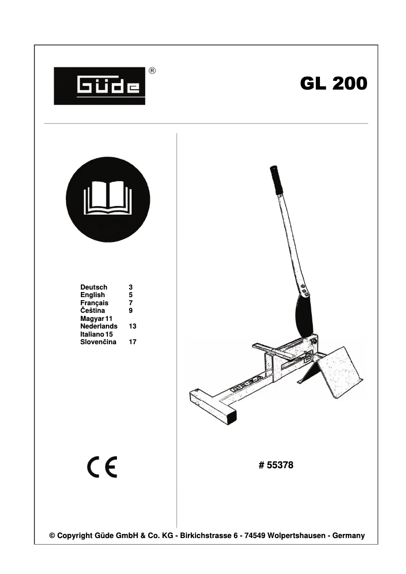 Image de la première page du manuel de l'appareil GL 200