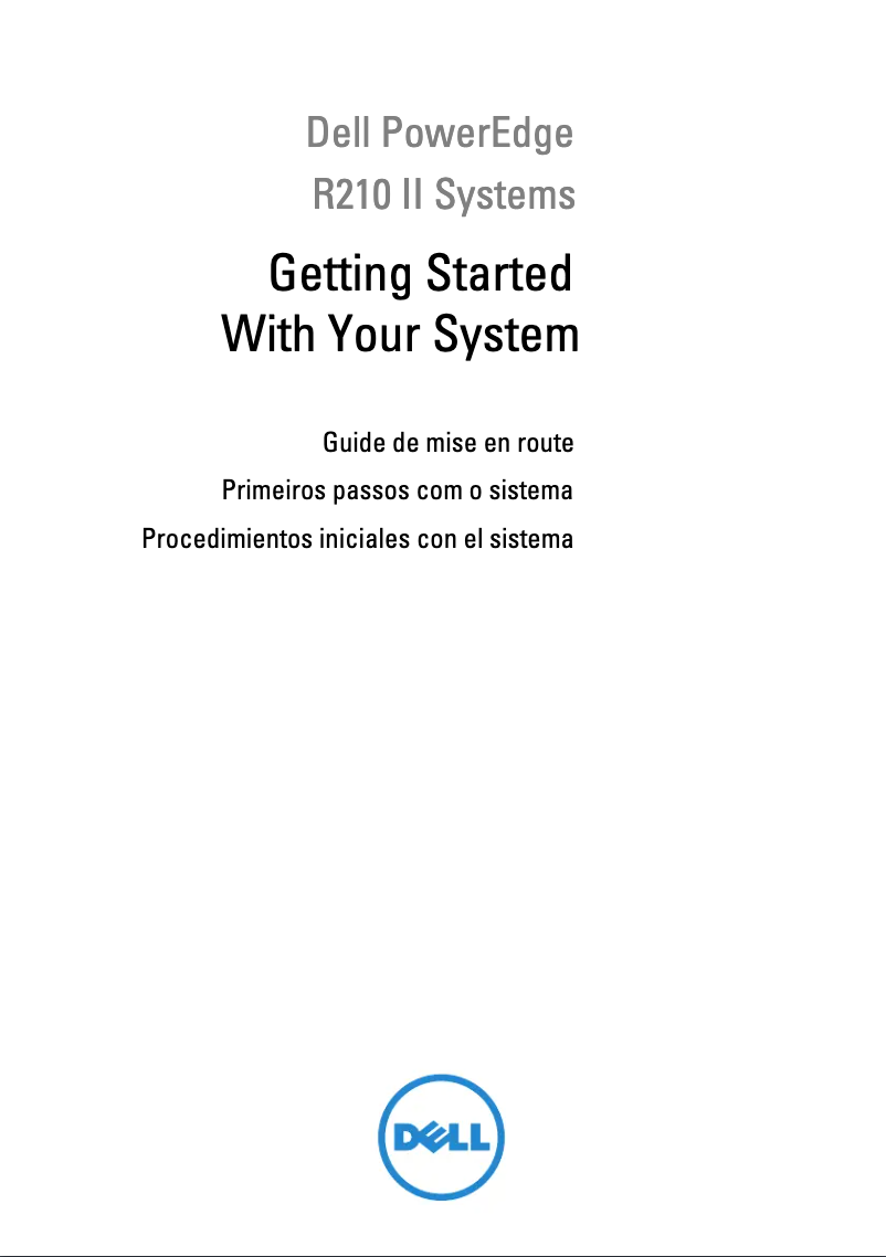 Image de la première page du manuel de l'appareil PowerEdge R210 II