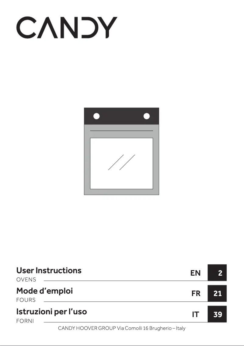Page 1 de la notice Manuel utilisateur Candy FIDC N665