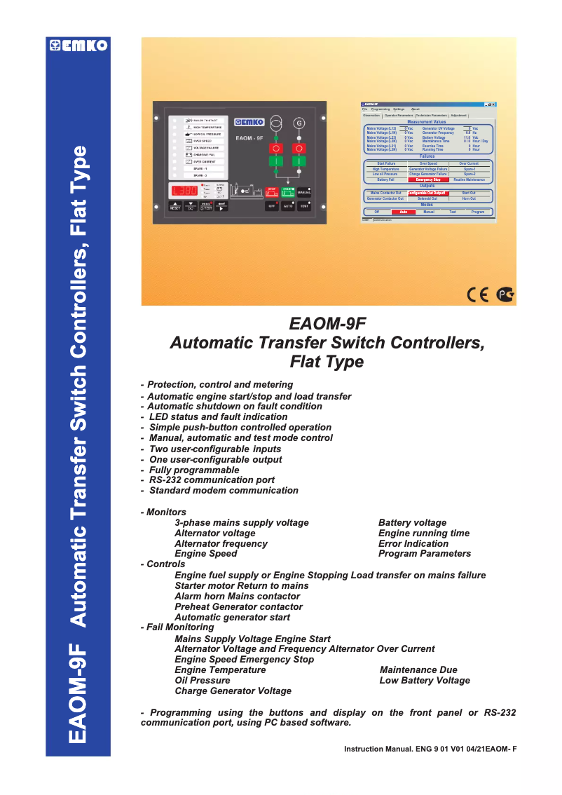 Page 1 de la notice Manuel utilisateur Emko EAOM-9F