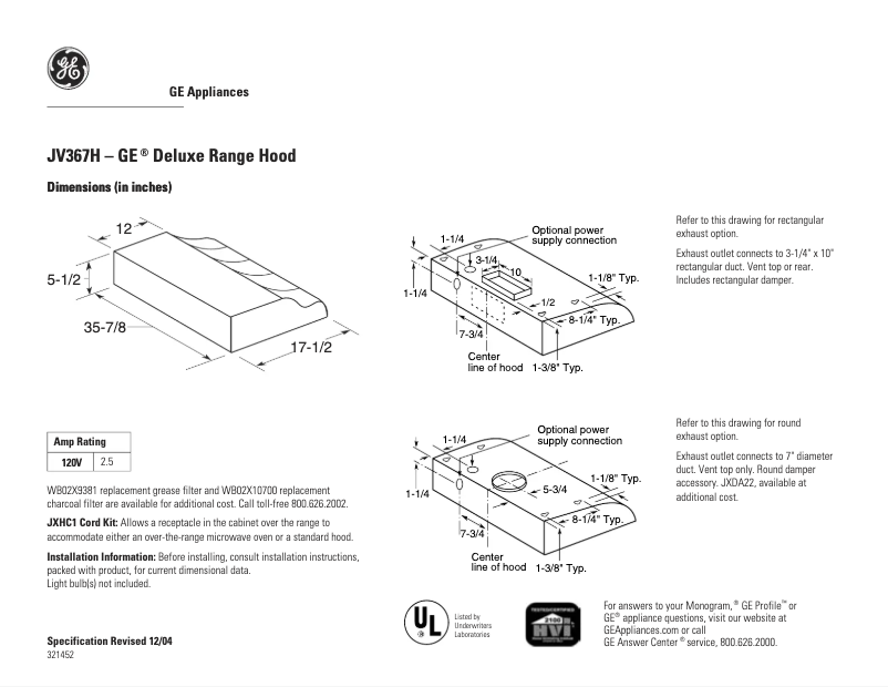 Imagen de la primera página del manual del dispositivo JV367HWW