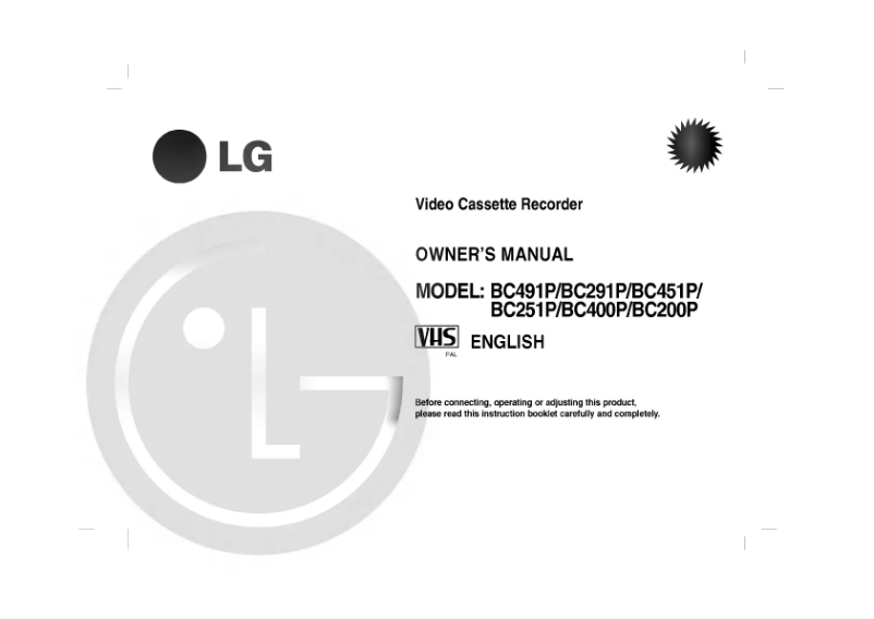 Page 1 de la notice Manuel utilisateur LG ABC251P