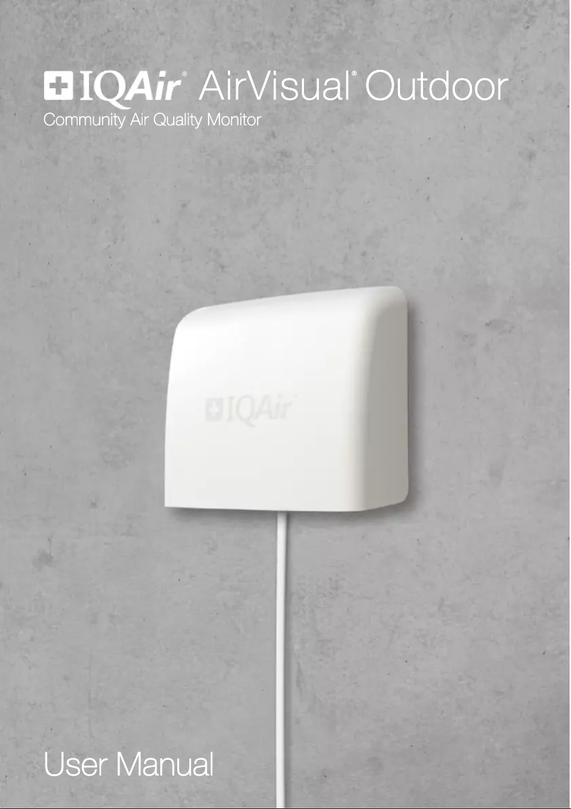 Image de la première page du manuel de l'appareil AirVisual Outdoor