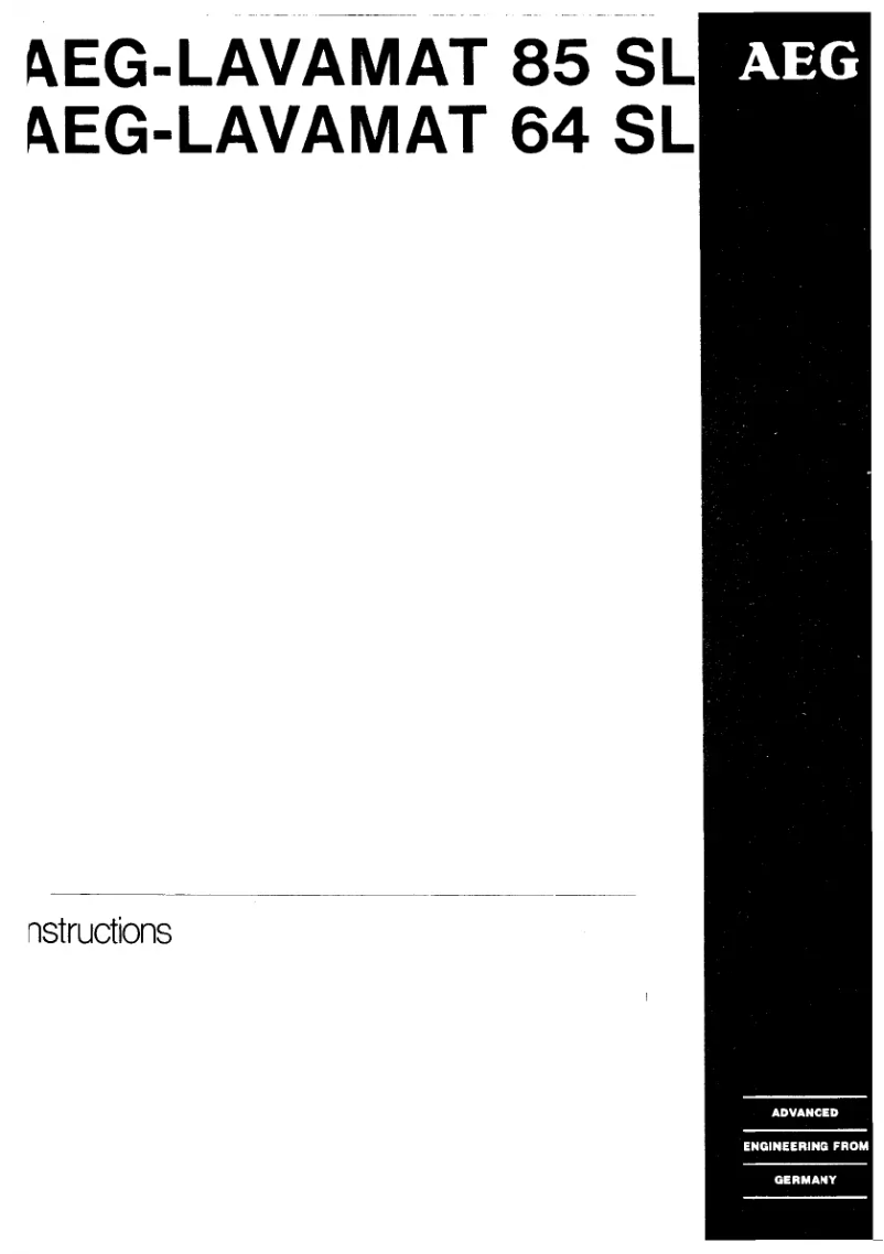 Página 1 del manual Manual de usuario AEG Lavamat 64 SL