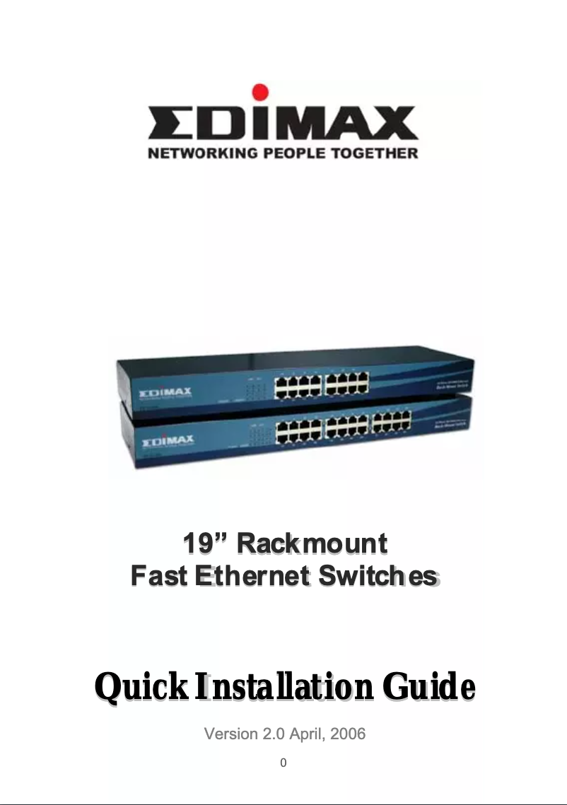 Page 1 de la notice Mode d'emploi Edimax ES-3116RL