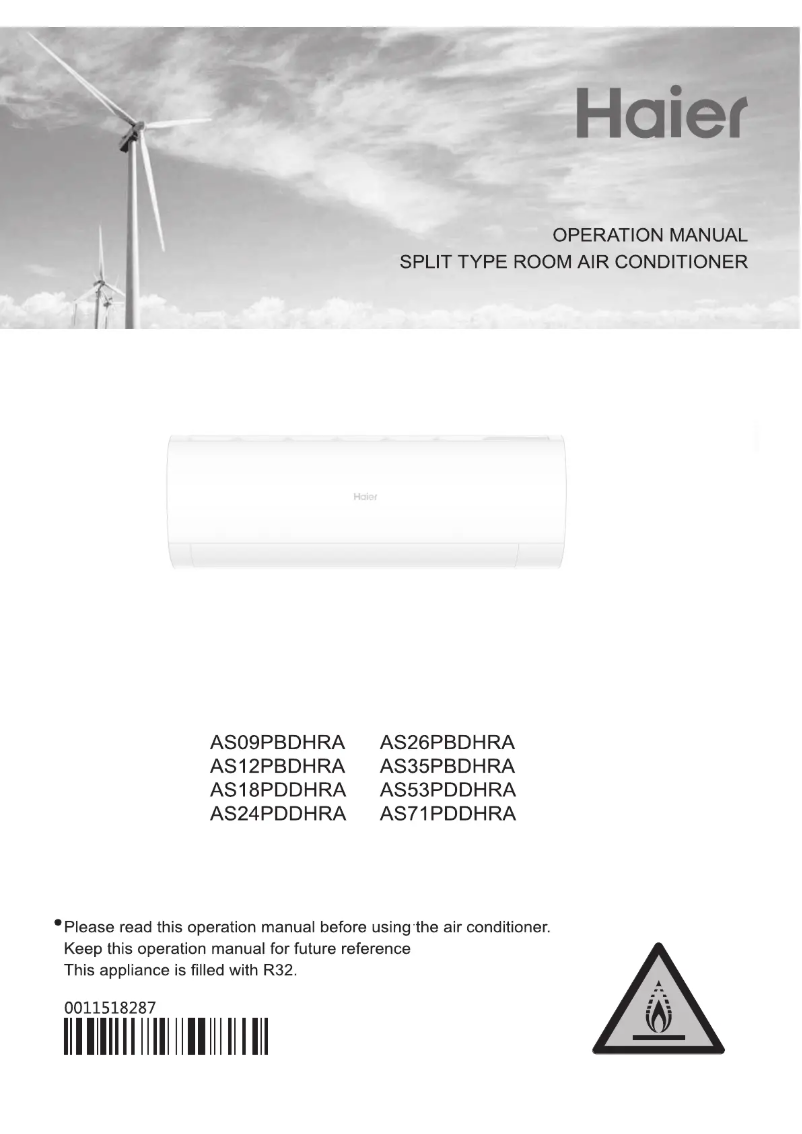 Página 1 del manual Manual de usuario Haier AS35PBDHRA