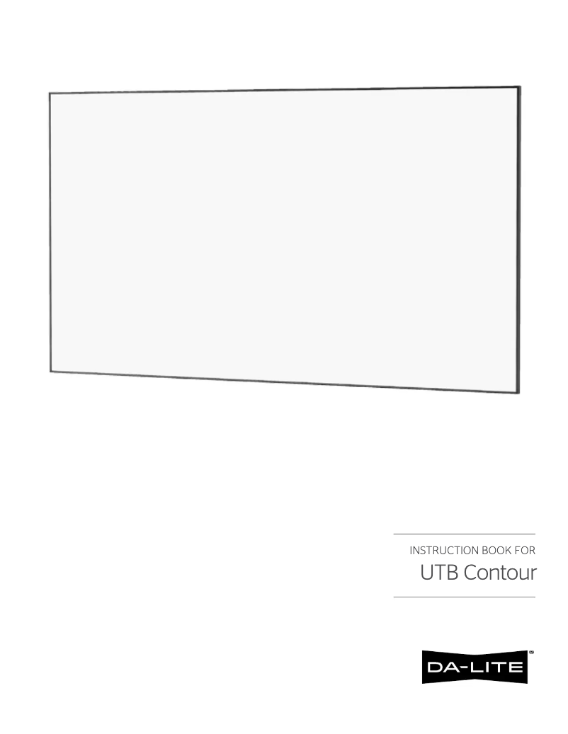 Page n°1 - Manuel utilisateur Da-Lite UTB Contour