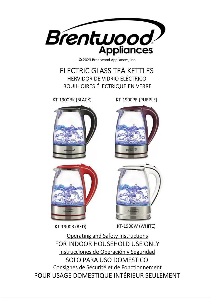Page n°1 - Manuel utilisateur Brentwood KT-1900W