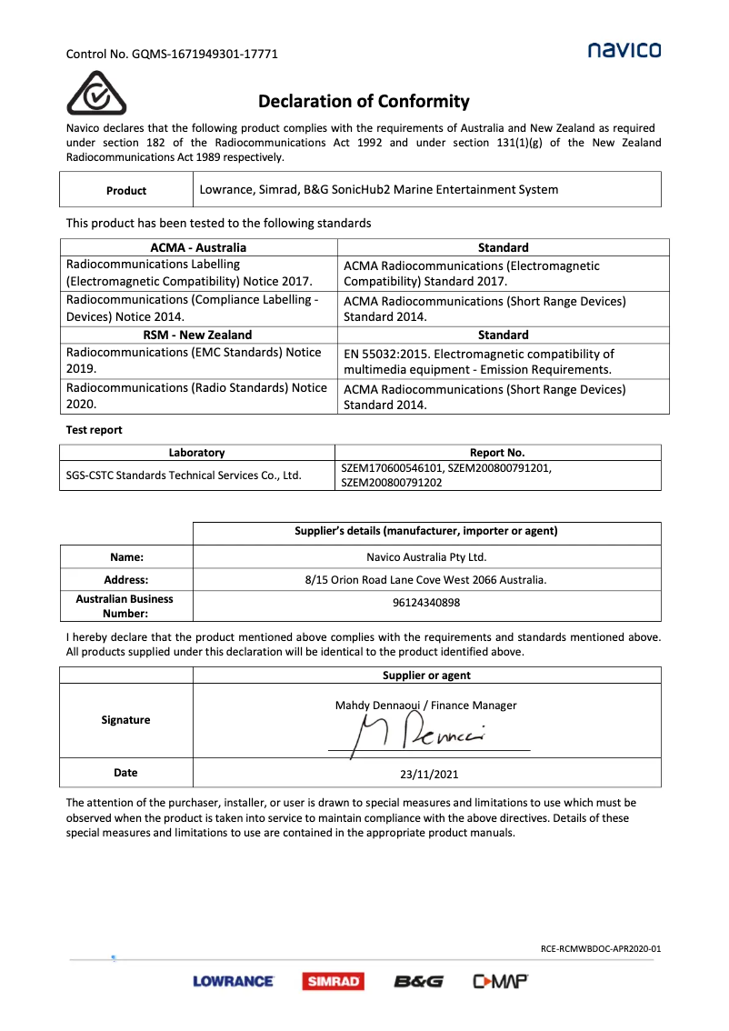 Image de la première page du manuel de l'appareil SonicHub 2