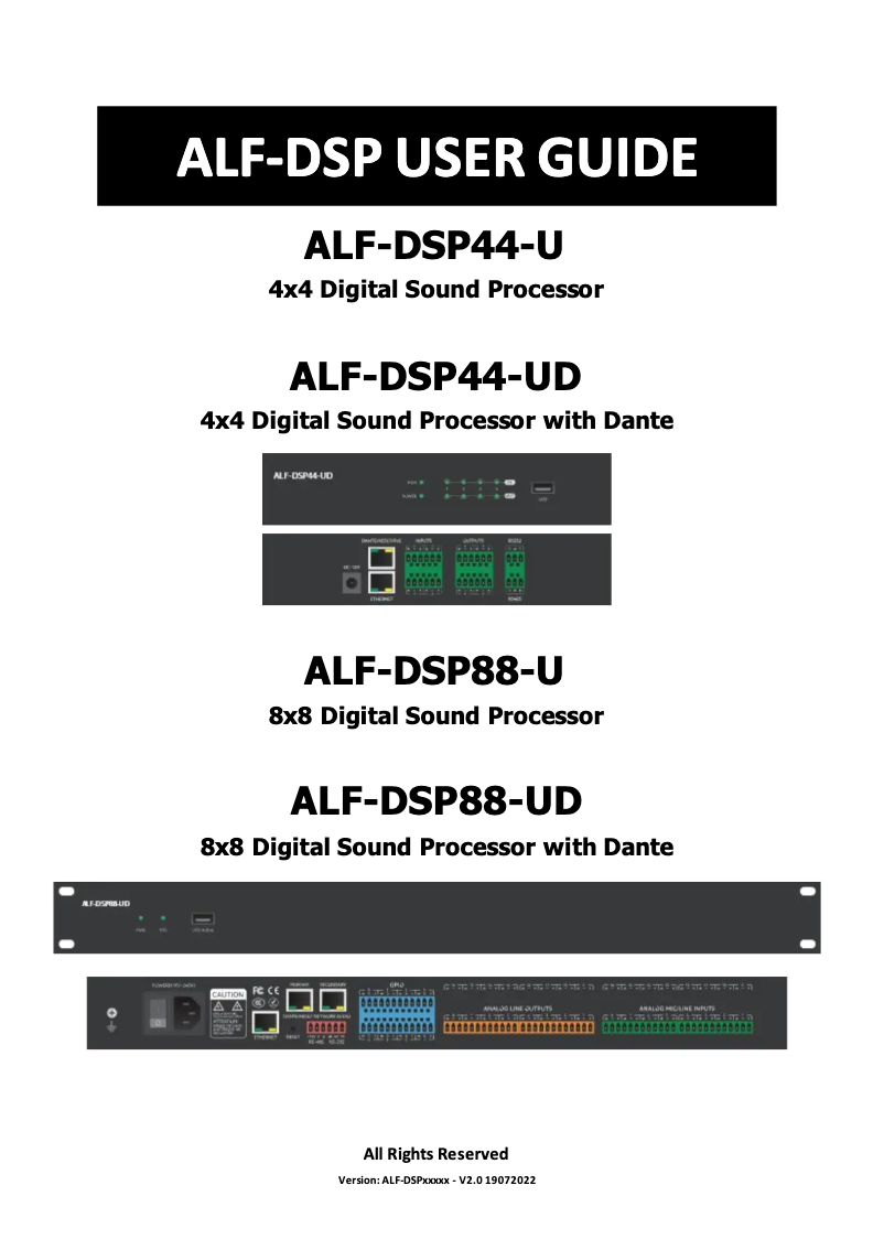 Page 1 de la notice Manuel utilisateur Alfatron ALF-DSP1616-U