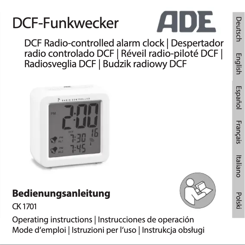Page 1 de la notice Manuel utilisateur ADE CK 1701