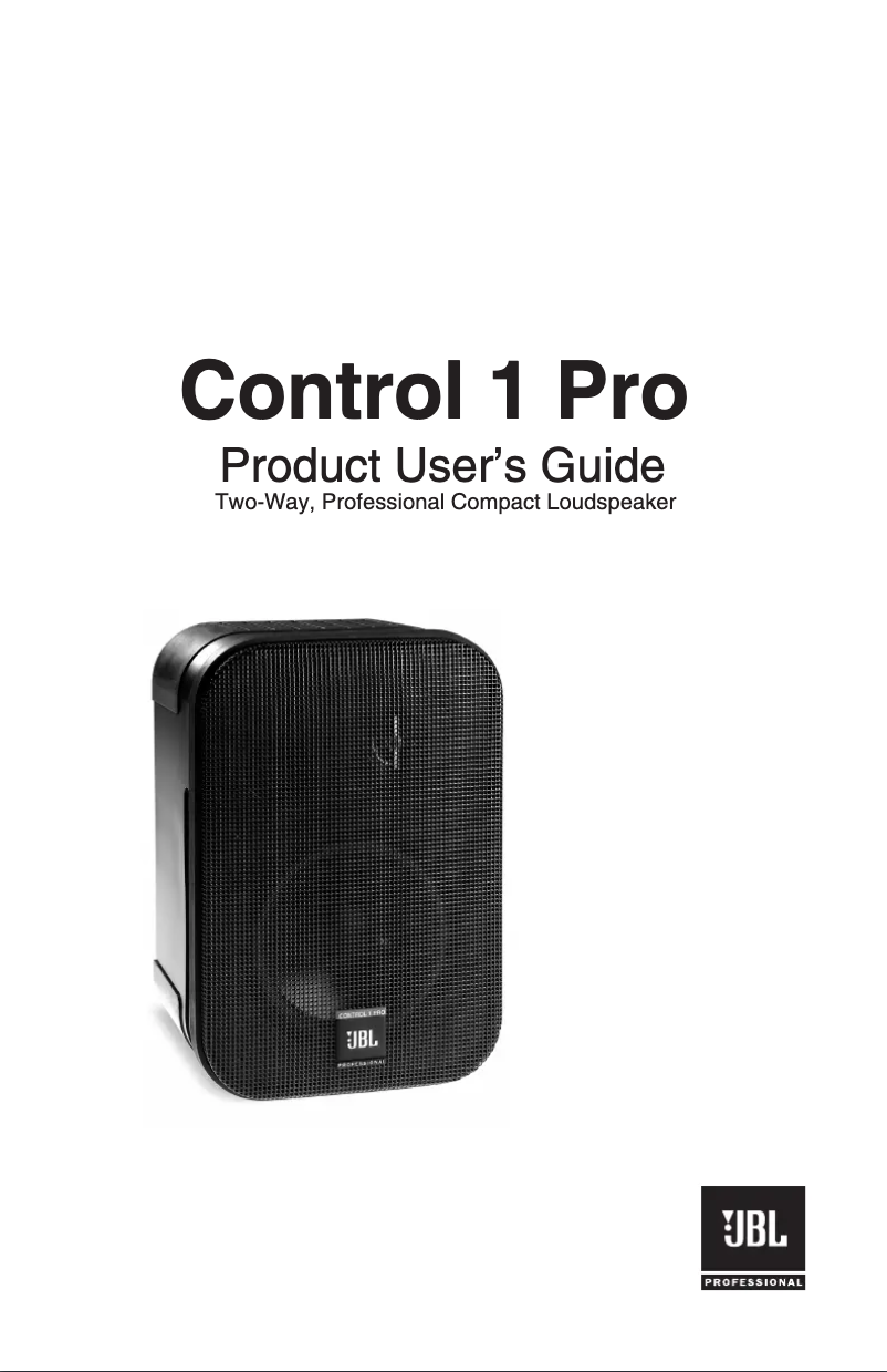 Page 1 de la notice Manuel utilisateur JBL Control 1 Pro White