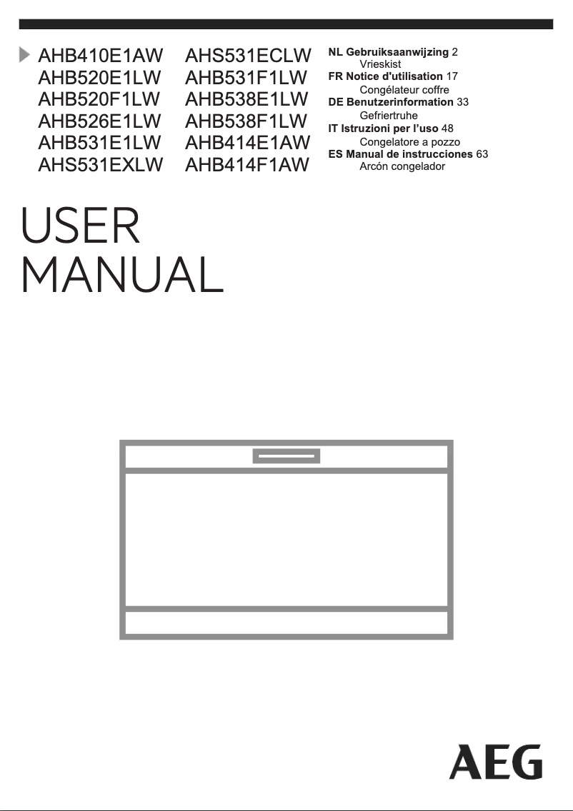 Page n°1 - Manuel utilisateur AEG AHB520E1LW