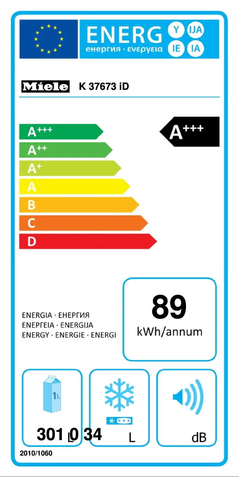 Page n°1 - Manuel utilisateur Miele K 37673 ID