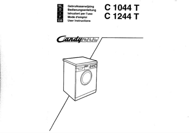 Page n°1 - Manuel utilisateur Candy C 1244 XT