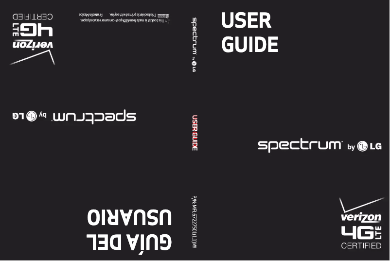 Page 1 de la notice Manuel utilisateur LG Spectrum