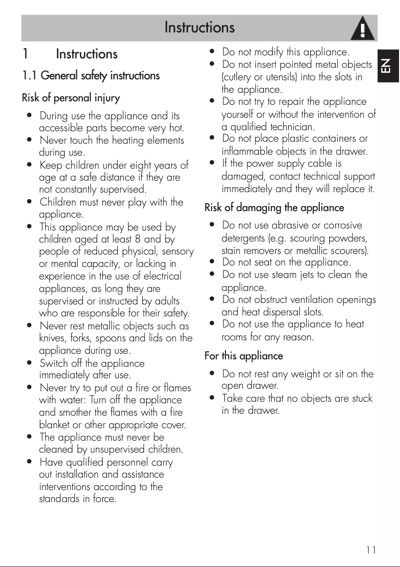 Page 1 de la notice Mode d'emploi Smeg CPR115N