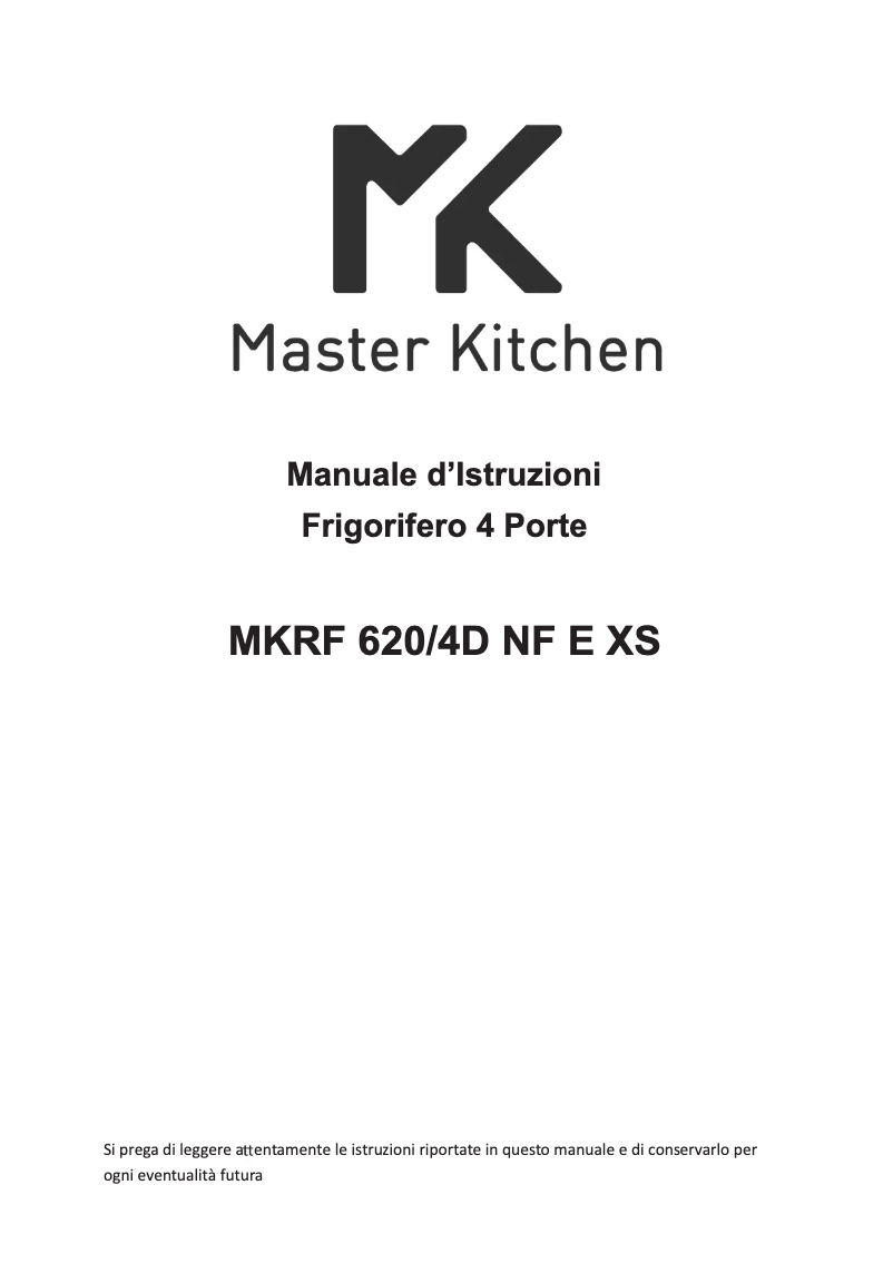Page n°1 - Manuel utilisateur Master Kitchen MKRF 620/4D NF E XS