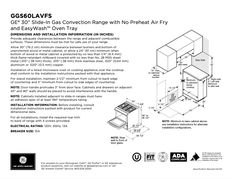 Image de la première page du manuel de l'appareil GGS60LAVFS