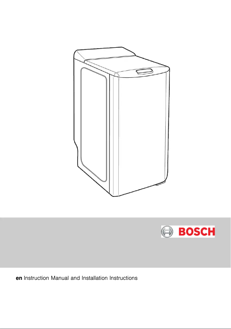 Page 1 de la notice Manuel utilisateur Bosch WOT24455BY