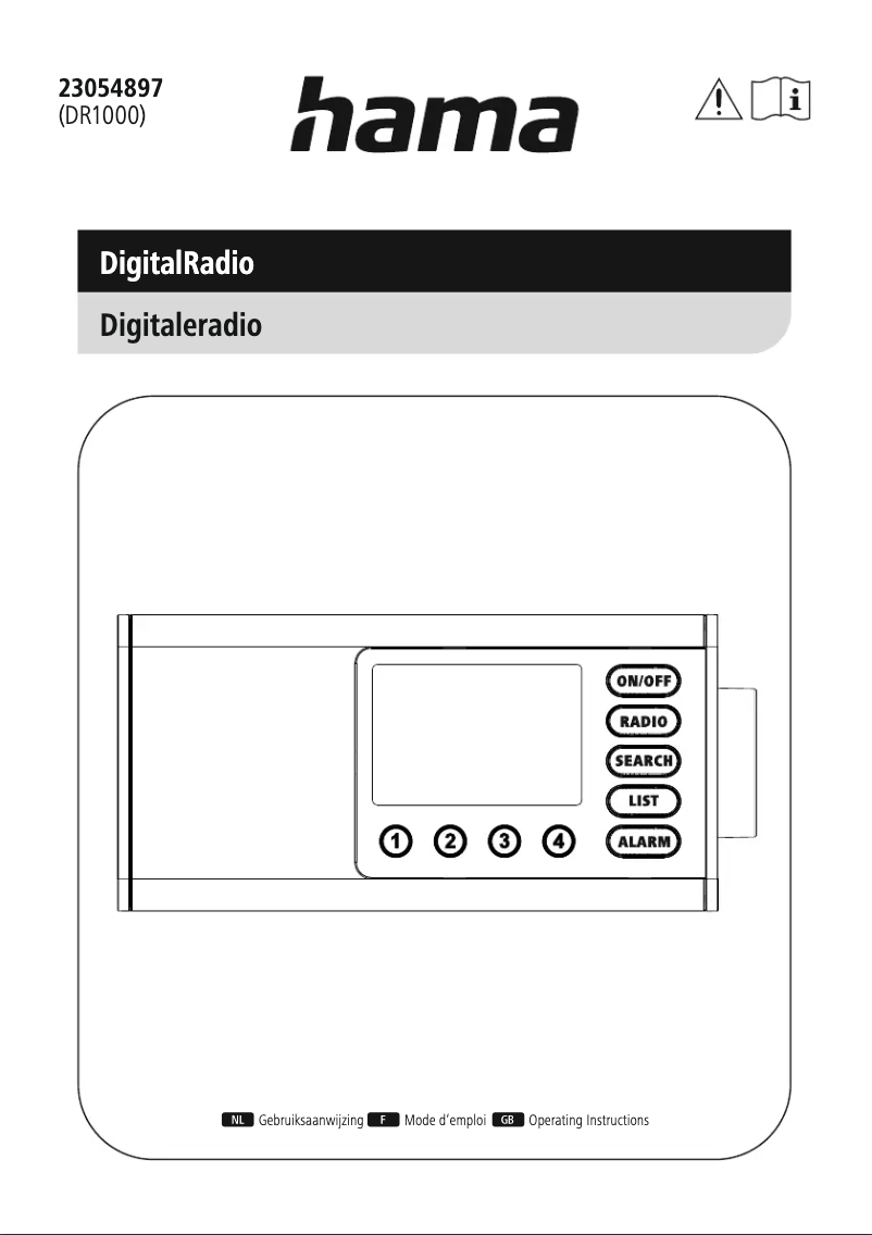 Image de la première page du manuel de l'appareil DR1000