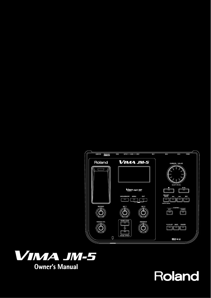 Image de la première page du manuel de l'appareil Vima JM-5