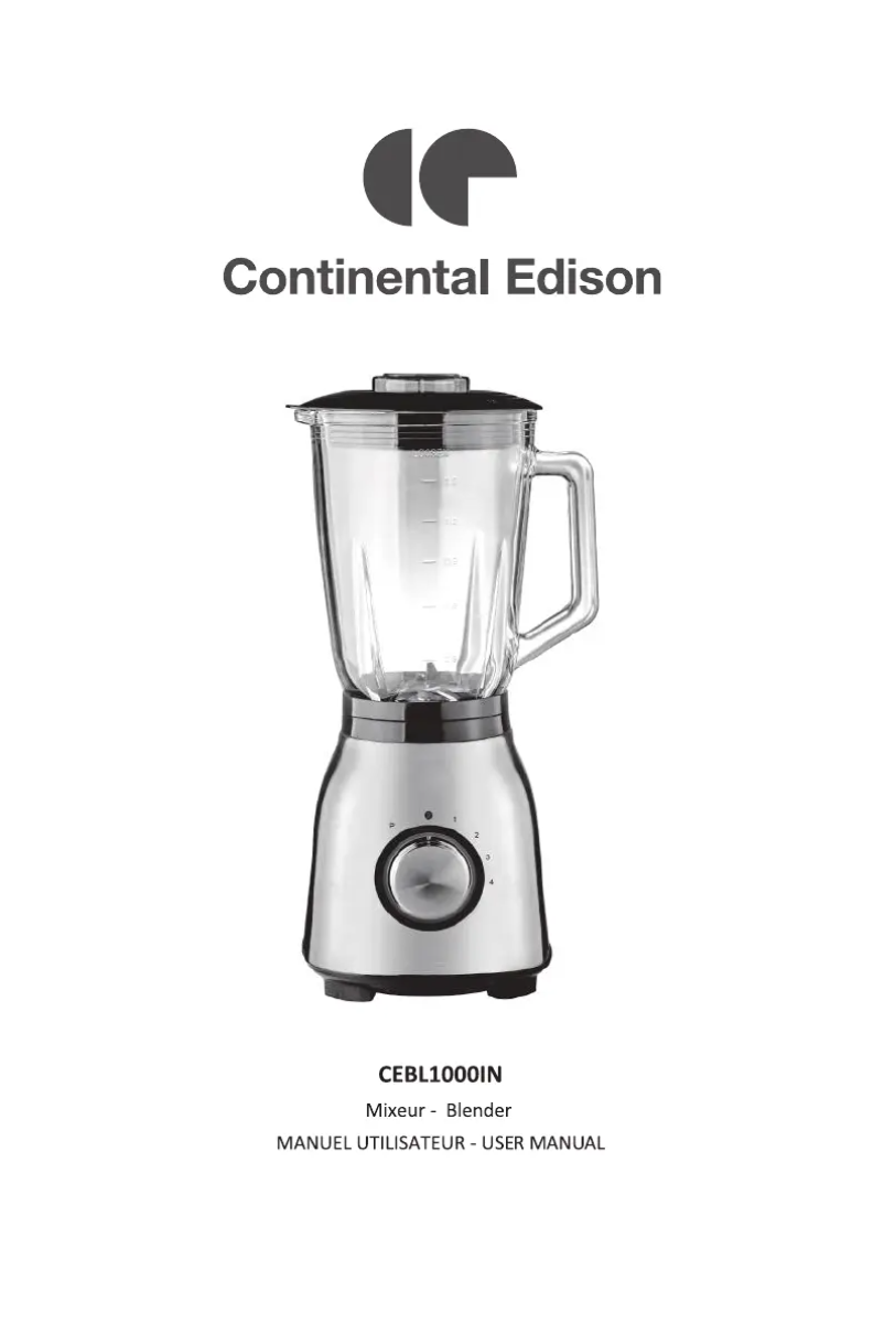 Page n°1 - Manuel utilisateur Continental Edison CEBL1000IN