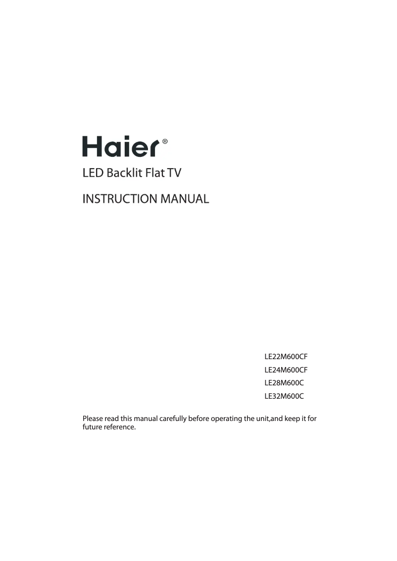 Image de la première page du manuel de l'appareil LE28M660C