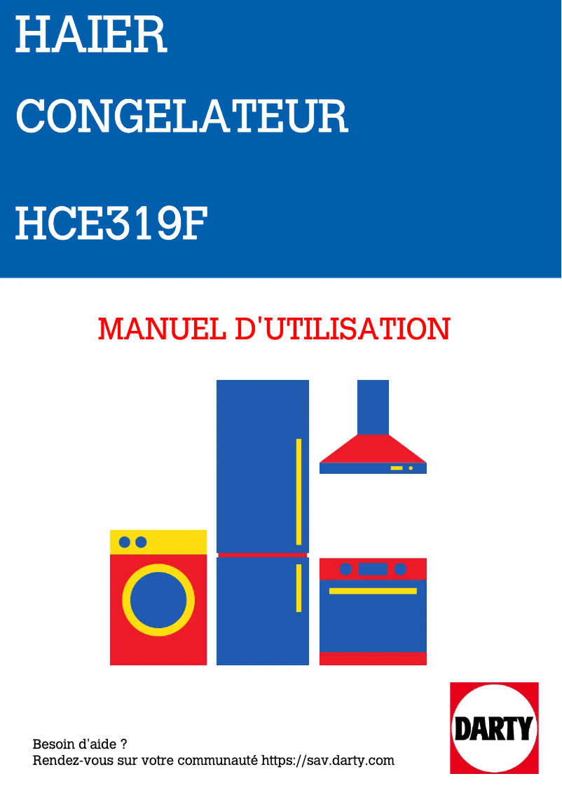Page 1 de la notice Manuel utilisateur Haier HCE319F