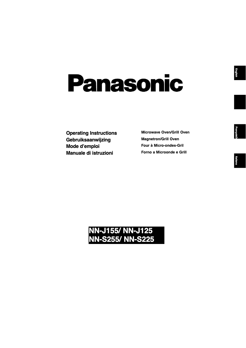 Page 1 de la notice Manuel utilisateur Panasonic NN-S255