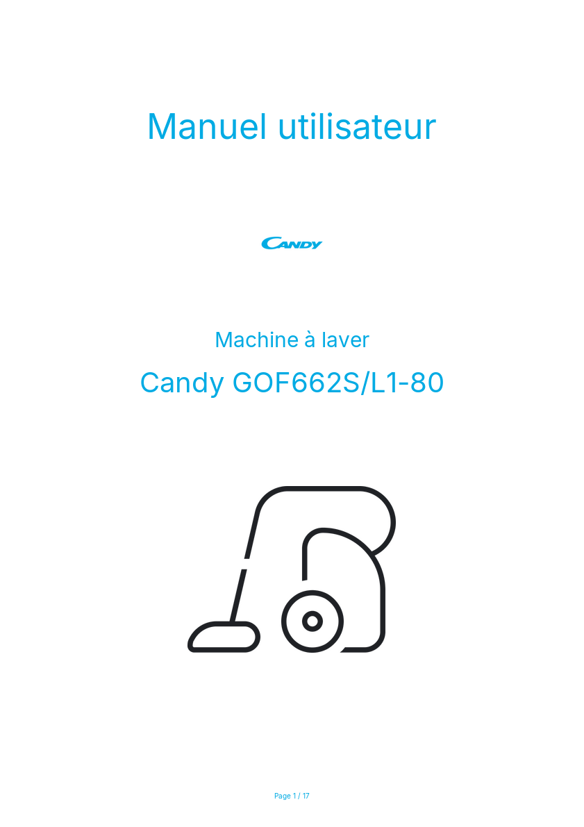 Page n°1 - Manuel utilisateur Candy GOF662S/L1-80